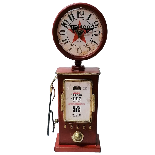 Texaco Gas Pump Clock METALLSKILT.NO