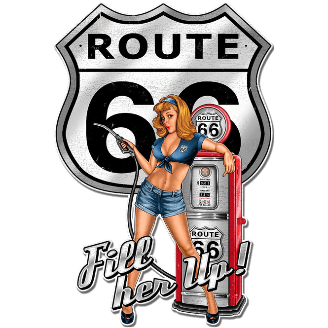 Hovedbilde Route 66 Gas Pump Pinup