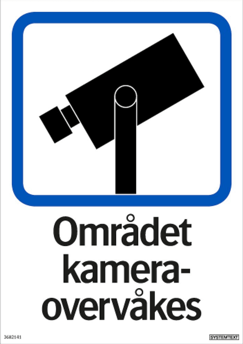Området kamera-overvåkes A4